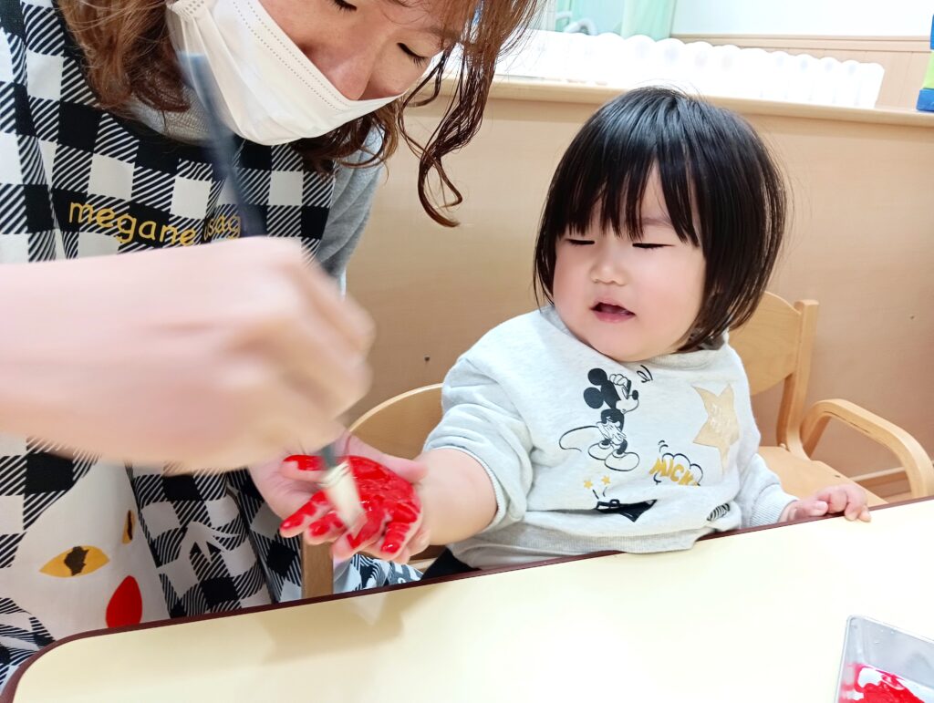 くじら保育園　海老江園　手形雪だるま　202501-2