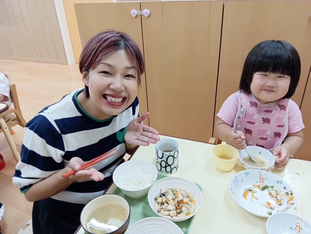 給食参観　給食　保育園　保育園給食　自園調理　参観　保護者参加　くじら保育園　海老江園　福島区　大阪　福島　202507-2