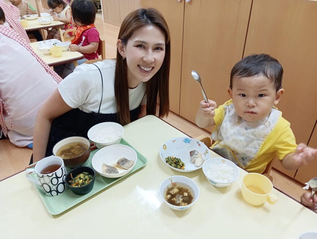 給食参観　給食　保育園　保育園給食　自園調理　参観　保護者参加　くじら保育園　海老江園　福島区　大阪　福島　202507-4