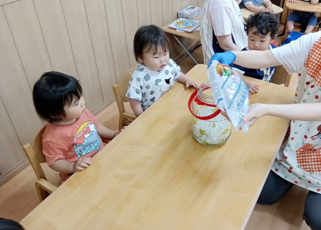 梅ジュース 食育 クッキング お手伝い くじら保育園 海老江 福島 福島区 大阪 202507-4