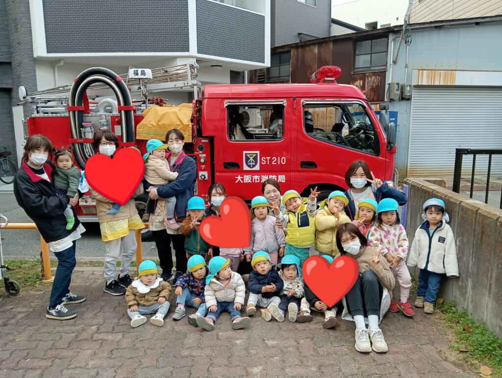 保育園の火災避難訓練 大阪 保育園 くじら保育園 202512-4