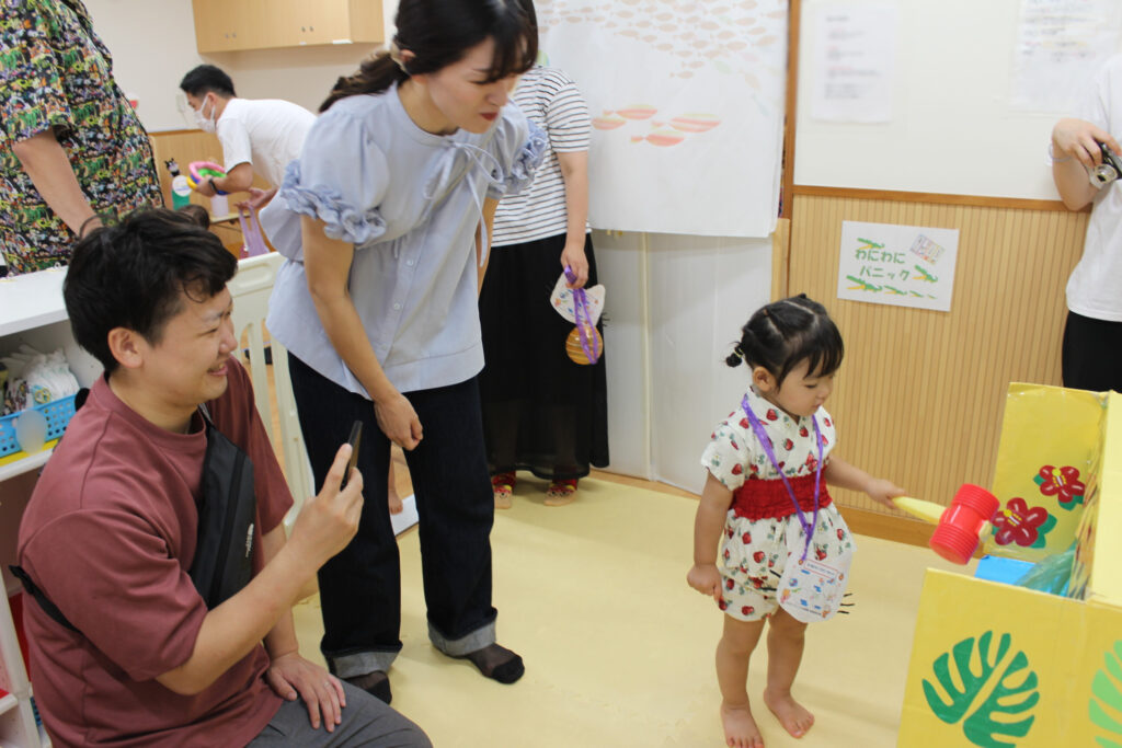 夏祭り　保育園　さかなつり　わなげ　わにわにパニック　ヨーヨーすくい　くじら保育園　都島東野田園　都島区　大阪　202507-3