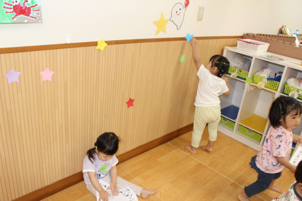 七夕　七夕会　織姫　彦星　短冊　お星さま　くじら保育園　都島区　都島東野田園　202507-3