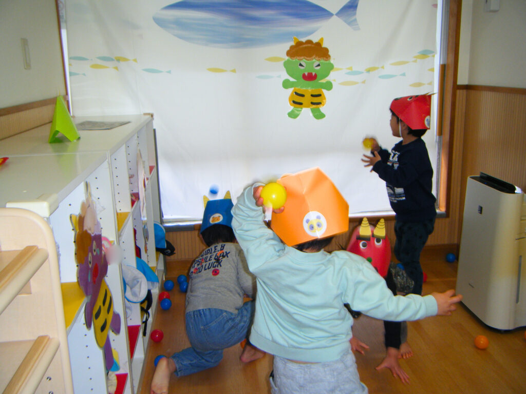 恵方巻の紙芝居　保育園の節分　大阪　くじら保育園　202602-4