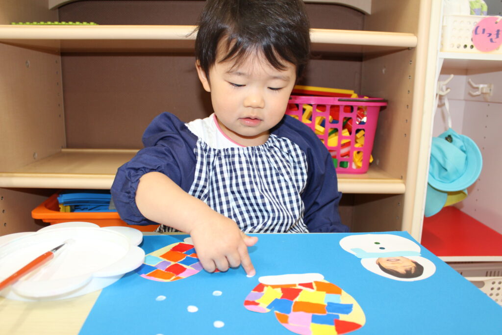 保育園冬の製作 冬アート　大阪　くじら保育園　202602-7