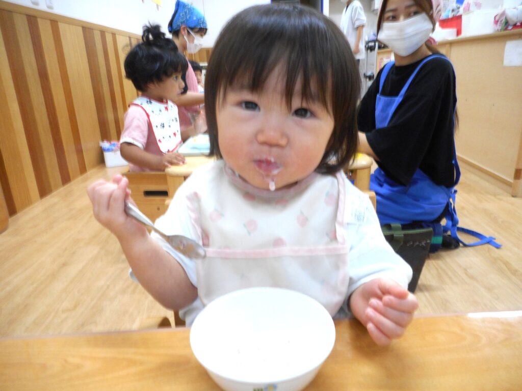 保育園 クッキング フルーチェ 大阪 くじら保育園 202510-5