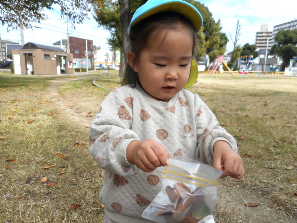 お散歩バッグで秋探し　大阪　保育園　くじら保育園　202512-1