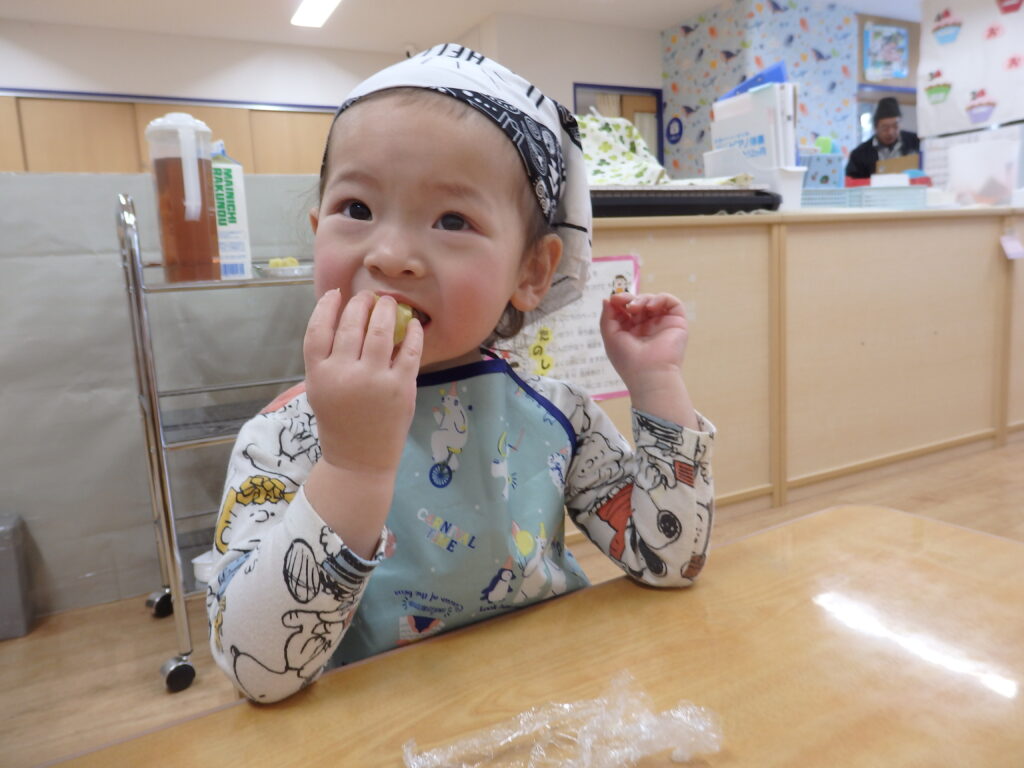 保育園で食育クッキング フルーツきんとん 大阪 保育園 くじら保育園 202601-4