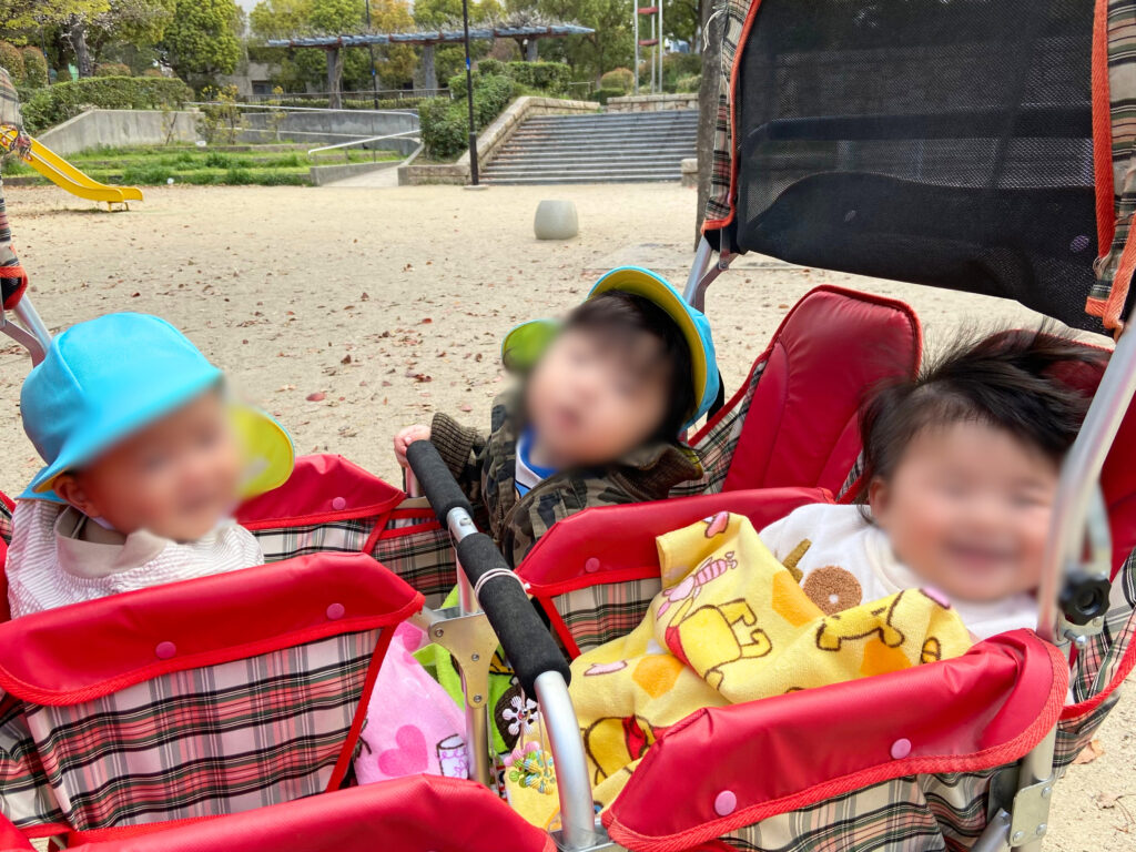新入園児 新年度 お散歩 カート くじら保育園 上新庄 202505-2