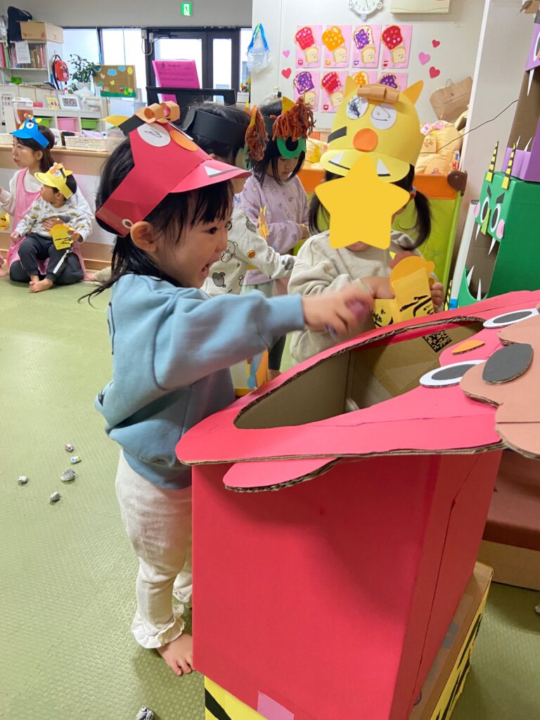 保育園節分で豆まき 大阪 くじら保育園 202602-4