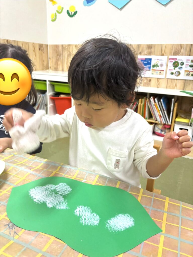 絵本再現製作　そら豆くんのベッド　大阪　保育園　くじら保育園　202605-3