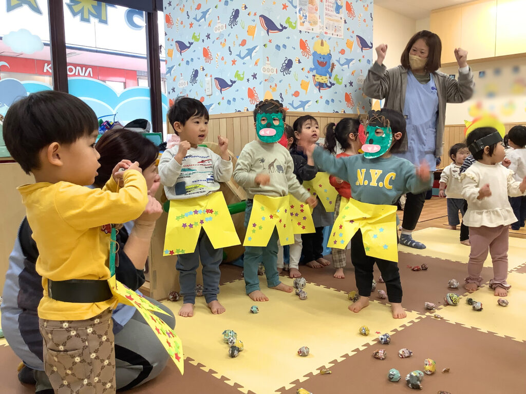 くじら保育園　三国園　節分　鬼退治　202502-5