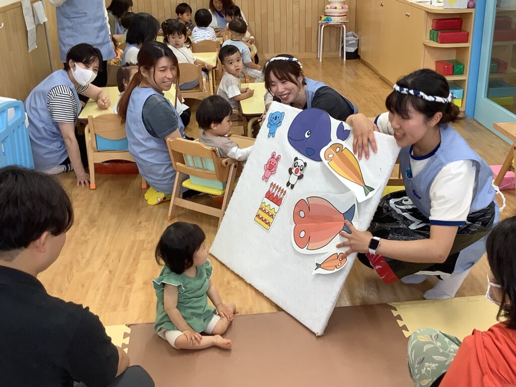 お誕生日会 お誕生日カード インタビュー 保護者参加 くじら保育園 三国園 淀川区 202507-6