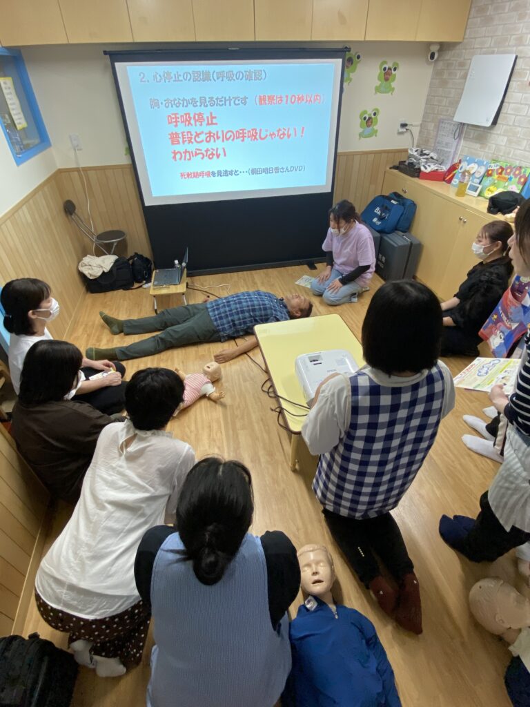 保護者支援　命　子ども　AED　避難訓練　くじら保育園　三国　保育園　202509-1