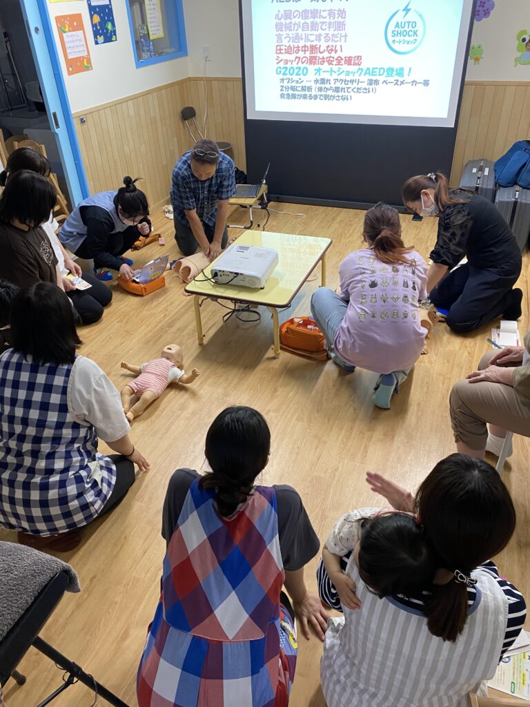 保護者支援　命　子ども　AED　避難訓練　くじら保育園　三国　保育園　202509-3