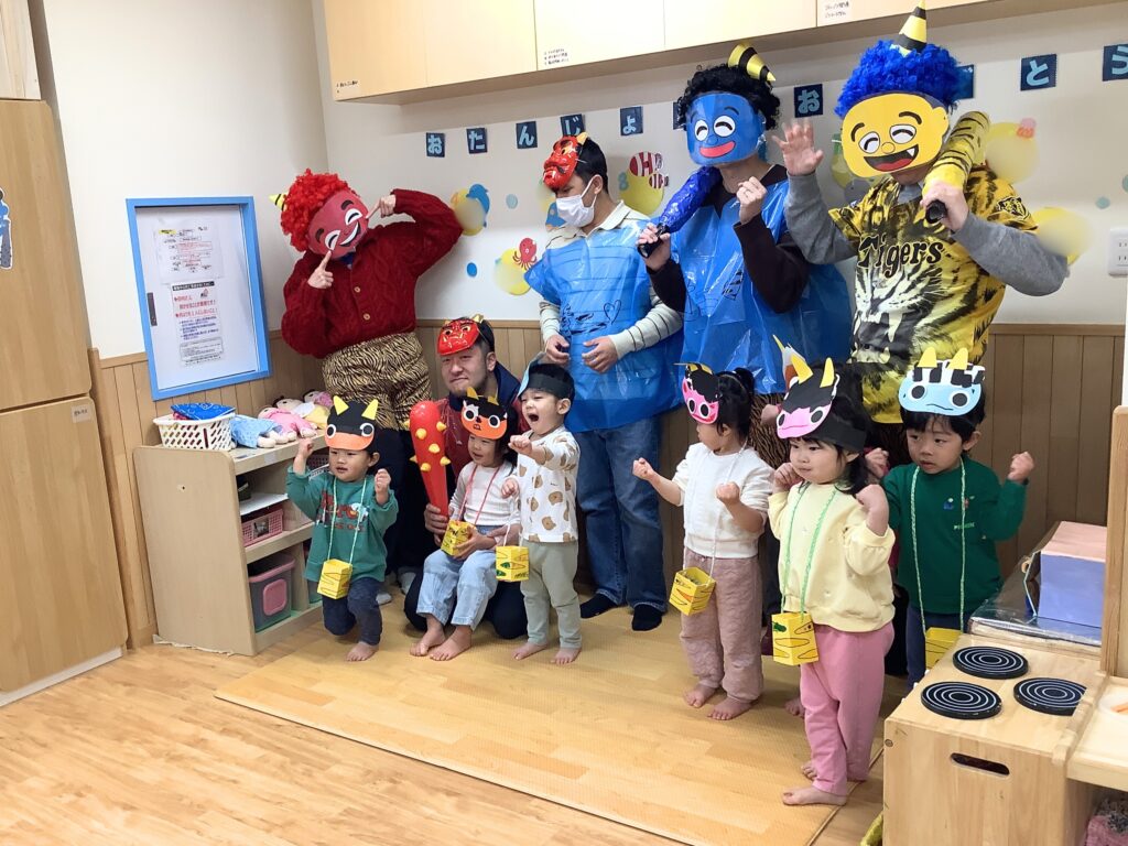 保護者参加の節分　大阪　保育園　くじら保育園　202602-5