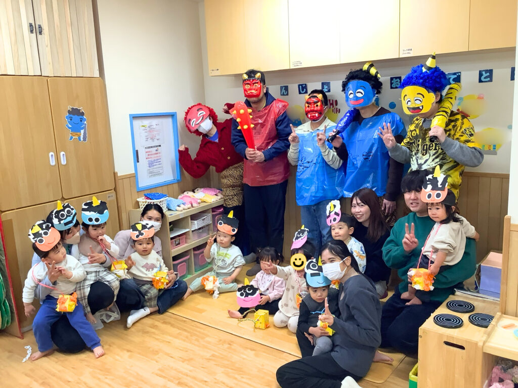 保護者参加の節分　大阪　保育園　くじら保育園　202602-6