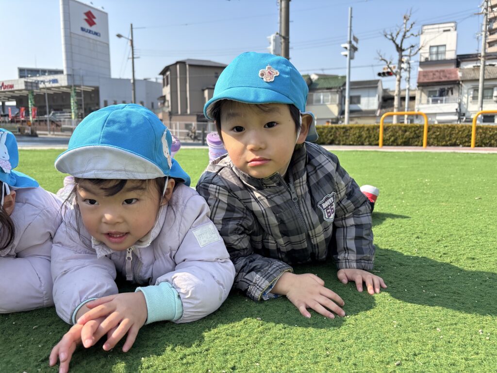 くじら保育園　都島北　お散歩　はとぽっぽテラス　202502-1