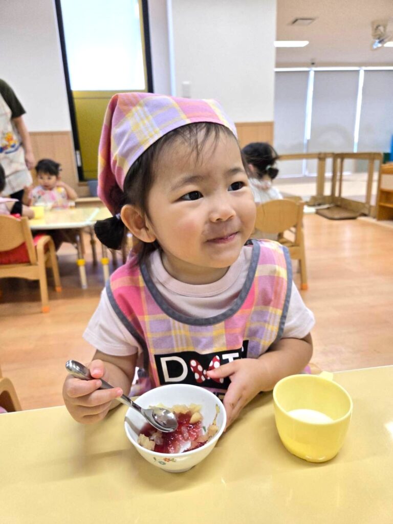 七夕　キラキラゼリー　七夕ゼリー　行事食　クッキング　食育　2歳児　くじら保育園　都島区　都島北園　202507-5