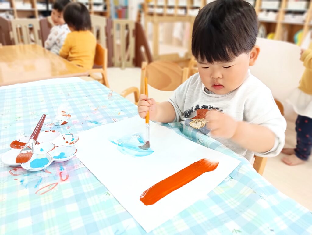 こどもの日 製作 こいのぼり 絵の具 クレパス 水性ペン 絵の具スタンプ 202505-1