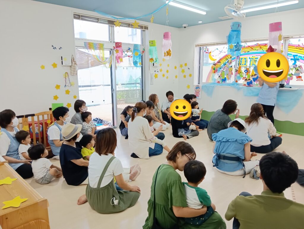 七夕 七夕会 織姫 彦星 短冊 おおぞら保育園 西新町 明石 202507-1