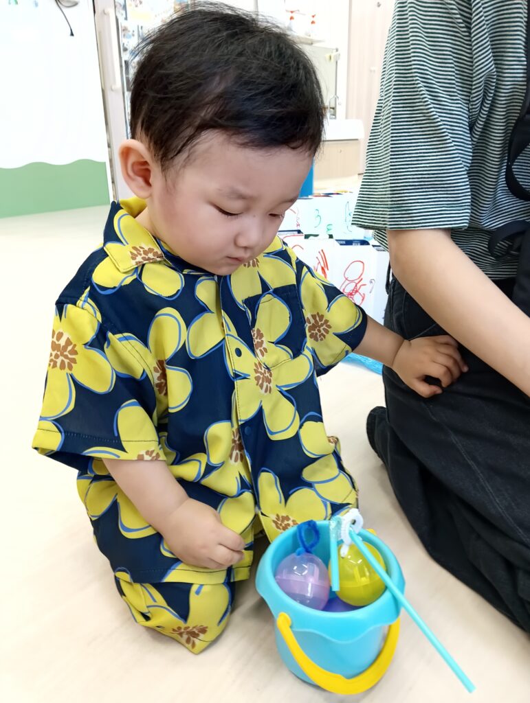 夏祭り 甚平 保護者参加行事 たこやき ベビーカステラ 明石 保育園 おおぞら保育園 西新町 202508-2