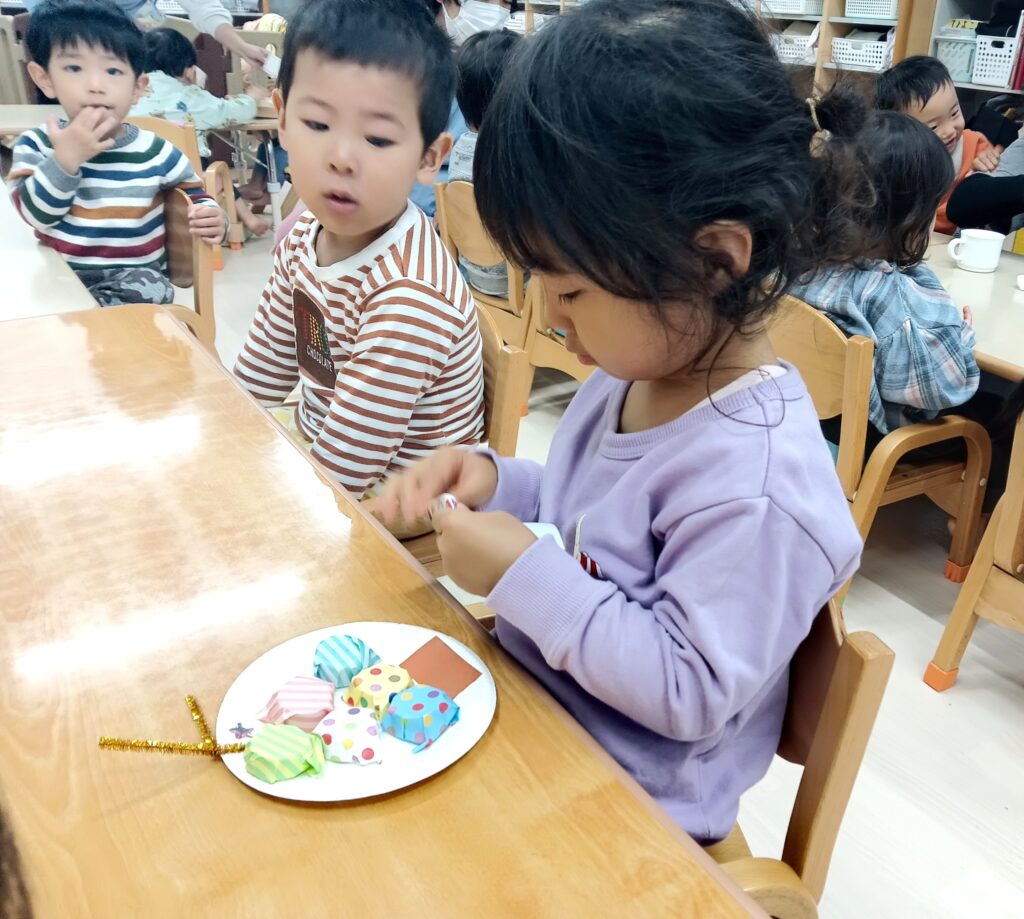 保育園のクリスマス製作　明石　おおぞら保育園　20512-1