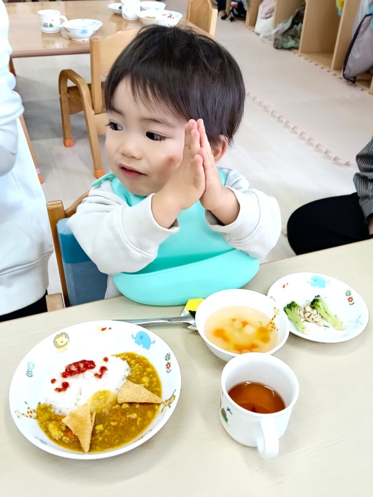 保育園の節分給食 手作り給食で鬼カレー 明石 おおぞら保育園 202601-3