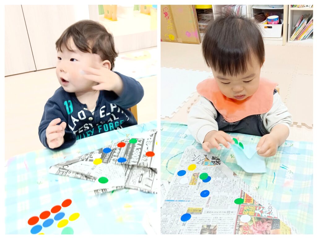 保育園こどもの日、新聞紙でかぶと作り　明石　おおぞら保育園　202605-5
