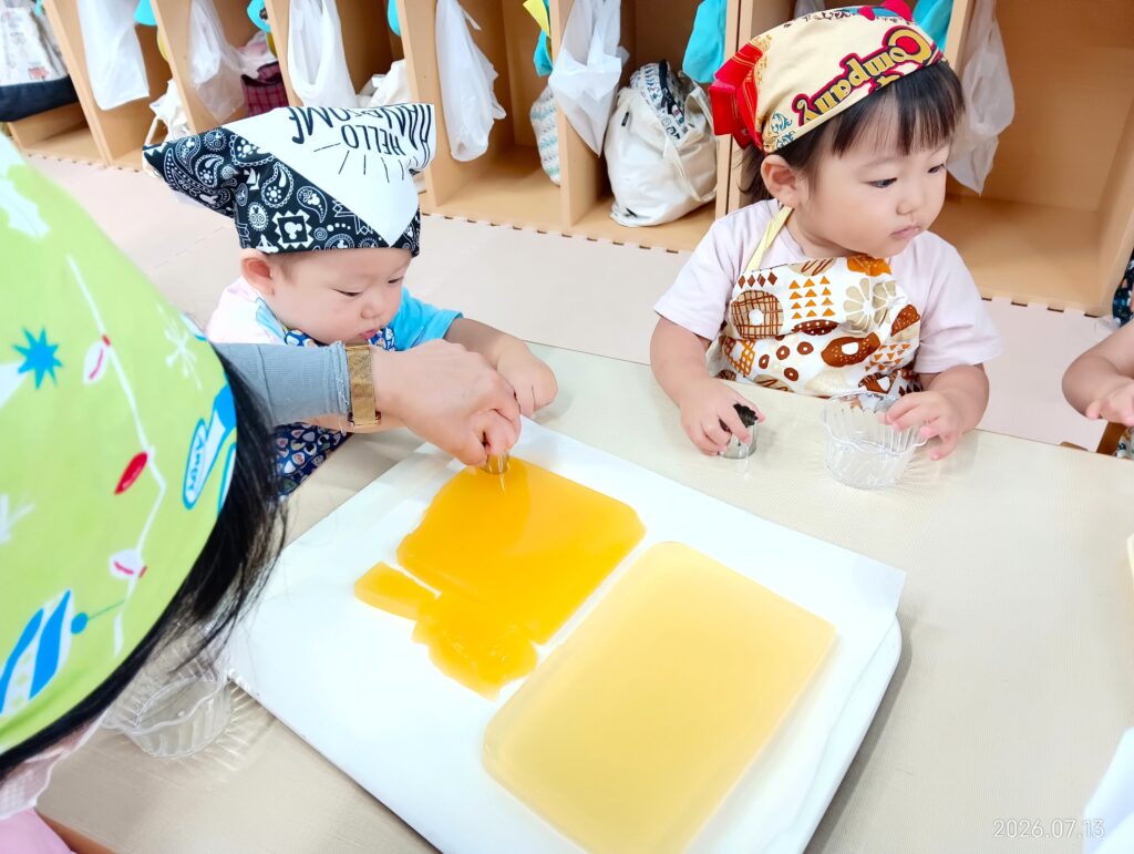 保育園食育で寒天ゼリー作り 明石 おおぞら保育園 202608-3
