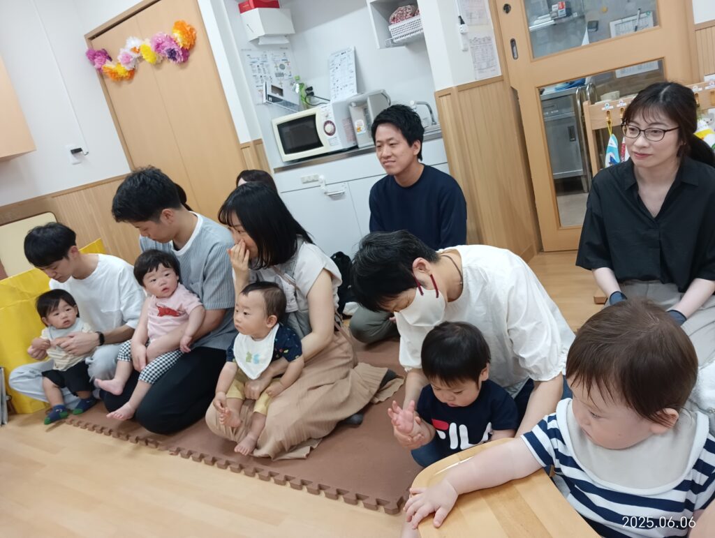 給食参観 保育参観 0歳児 乳児 くじら保育園 吹田豊津 吹田市 202506-4