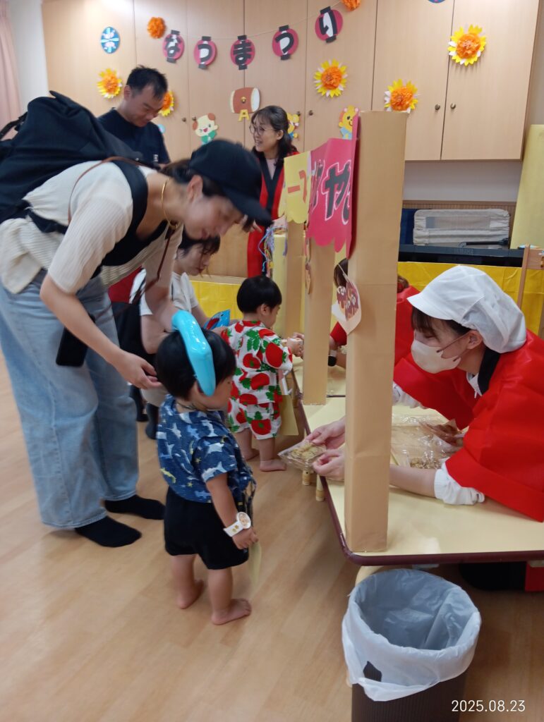 夏祭り 大阪 保育園 保護者参加
くじら保育園 吹田豊津園 吹田市 202508-1