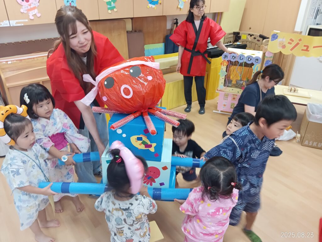 夏祭り 大阪 保育園 保護者参加
くじら保育園 吹田豊津園 吹田市 202508-3