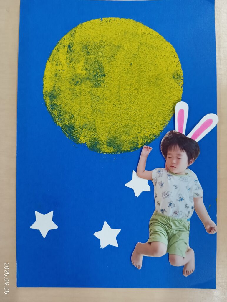 敬老の日 お月見 製作 はがき プレゼント くじら保育園 吹田豊津園 大阪 吹田 保育園 20259-5