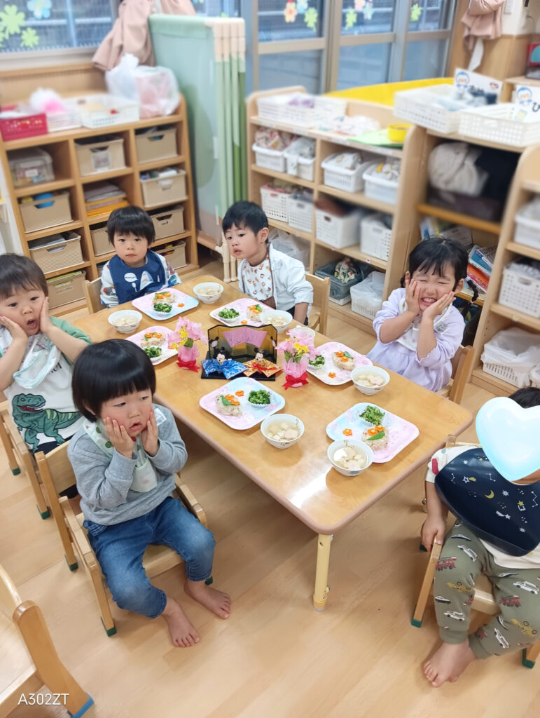 保育園のひな祭り給食　大阪　保育園　くじら保育園　202603-2