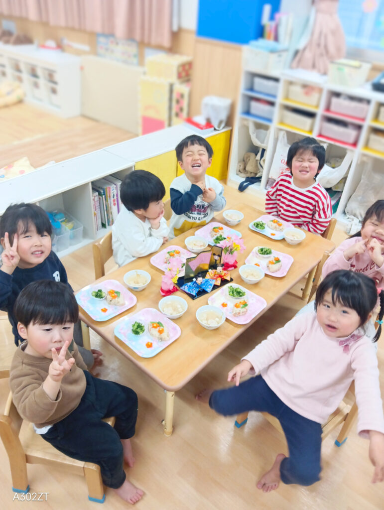 保育園のひな祭り給食　大阪　保育園　くじら保育園　202603-1