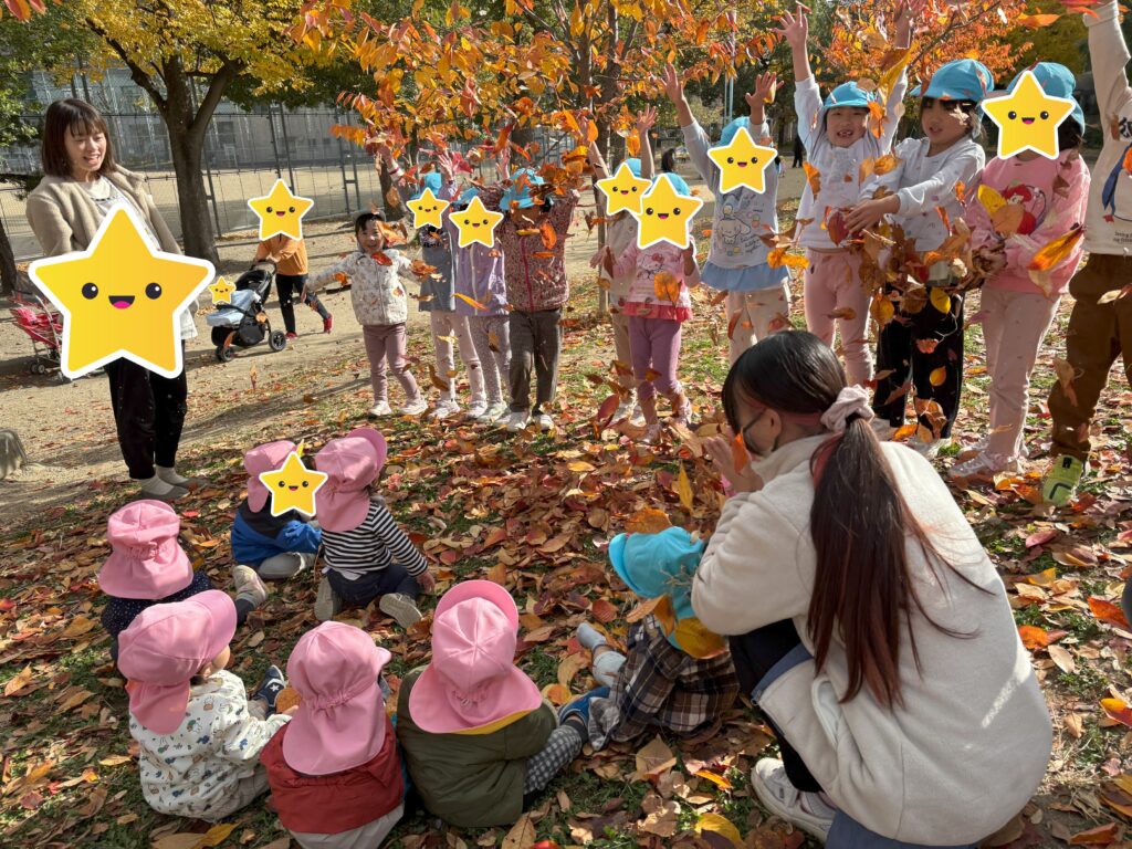 くじら保育園　天王寺園　寺田町公園　ニット帽　202412-8