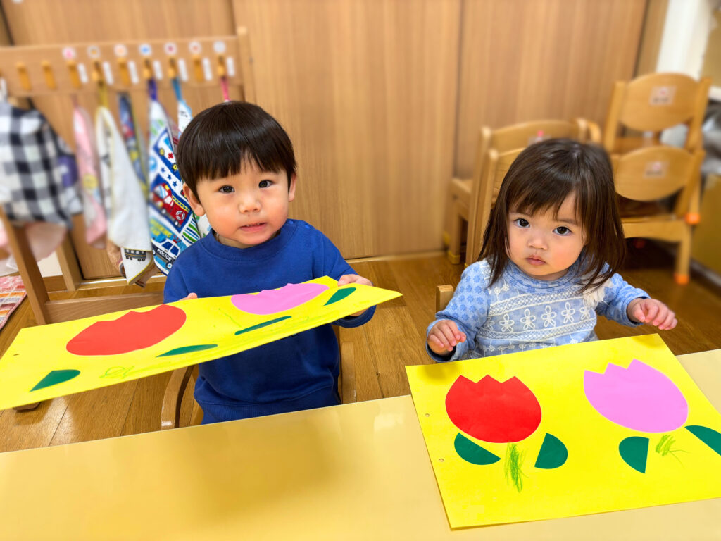 くじら保育園 天王寺 大阪保育園 製作 4月 チューリップ 202505-4