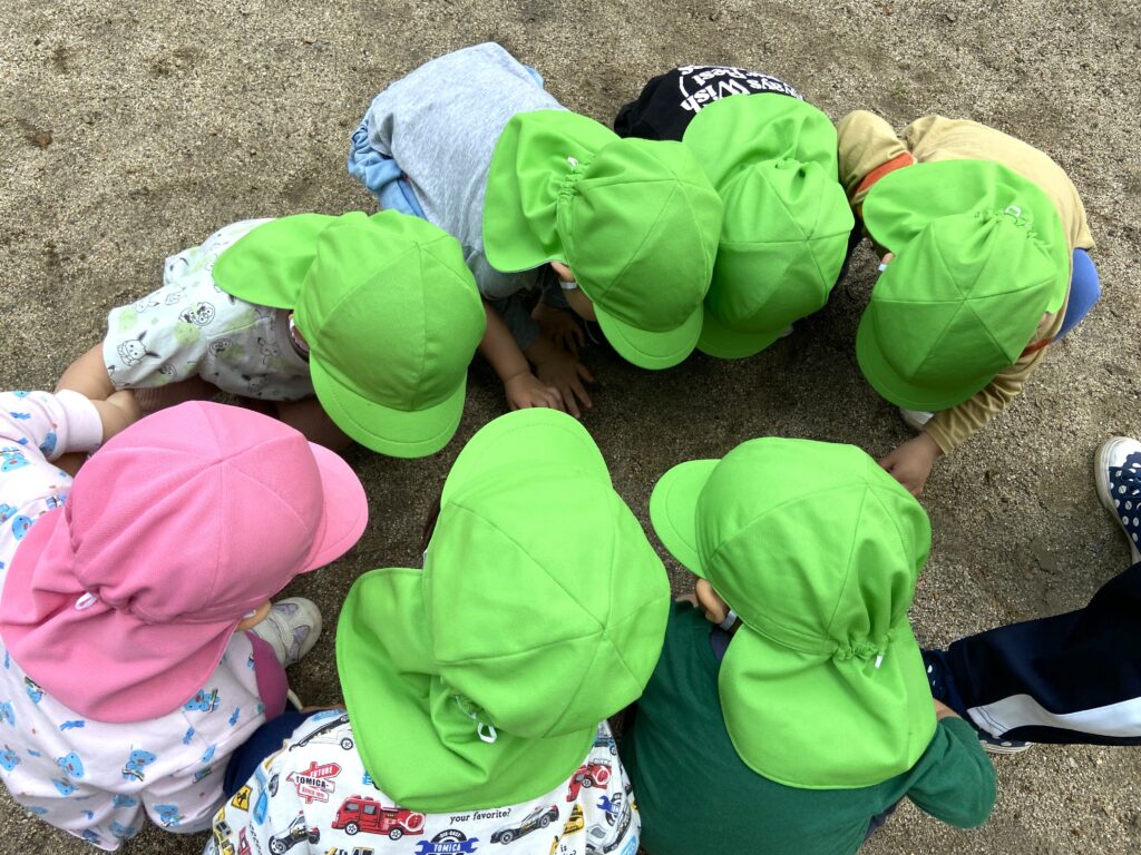 お散歩 2歳児 虫探し 滑り台 鉄棒 くじら保育園天王寺園 202505-2