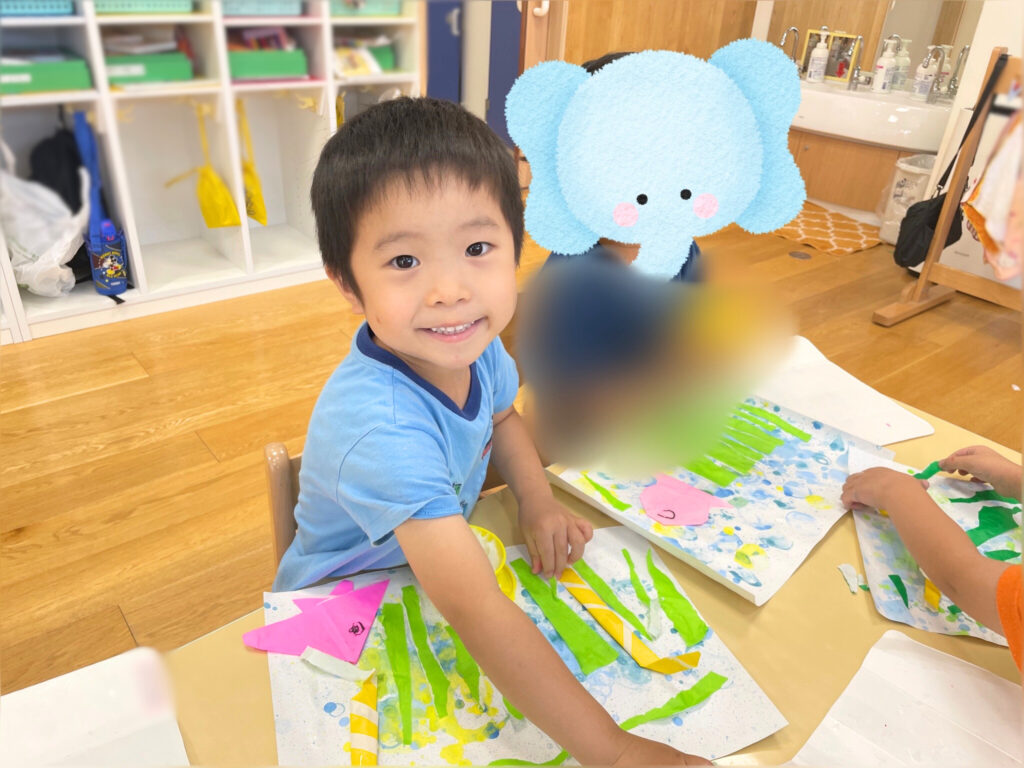 時の記念日 時計 海の生き物 製作 4歳児 幼児 くじら保育園 天王寺 202506-3