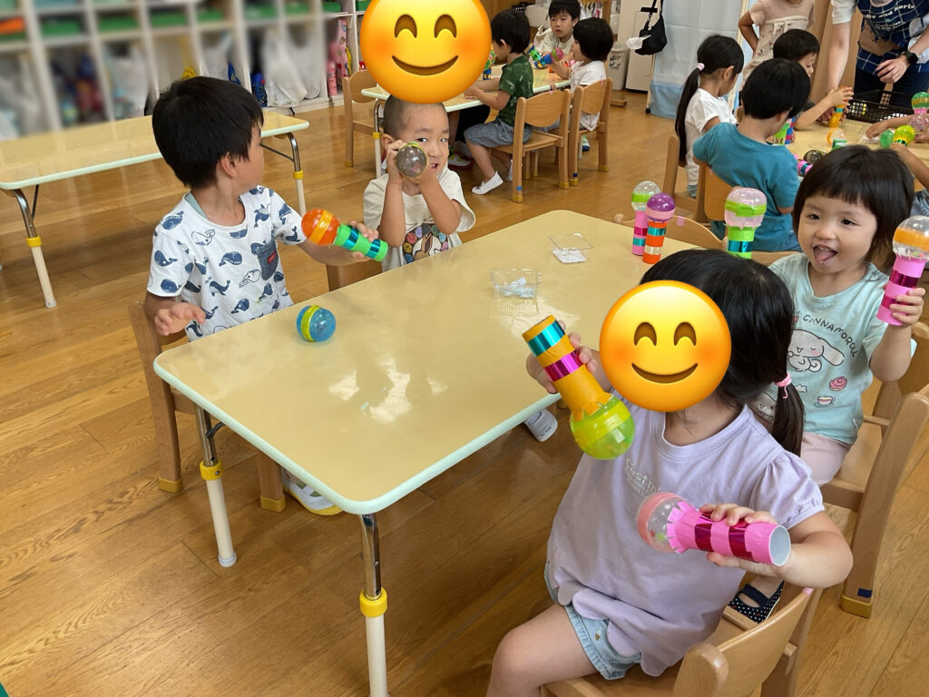 お祭り 夏祭り 準備 縦割り保育 幼児 年中 年長 くじら保育園 天王寺園 大阪 202507-4