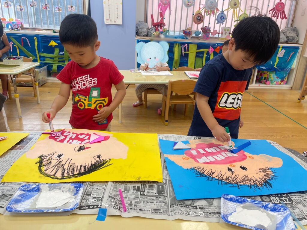 歯　歯磨き　歯磨き指導　歯ブラシ　年中　4歳児　くじら保育園天王寺園　202507-4