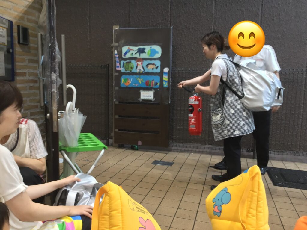 火災避難 避難訓練 通報訓練 消火器 消防署 くじら保育園天王寺園 202507-5