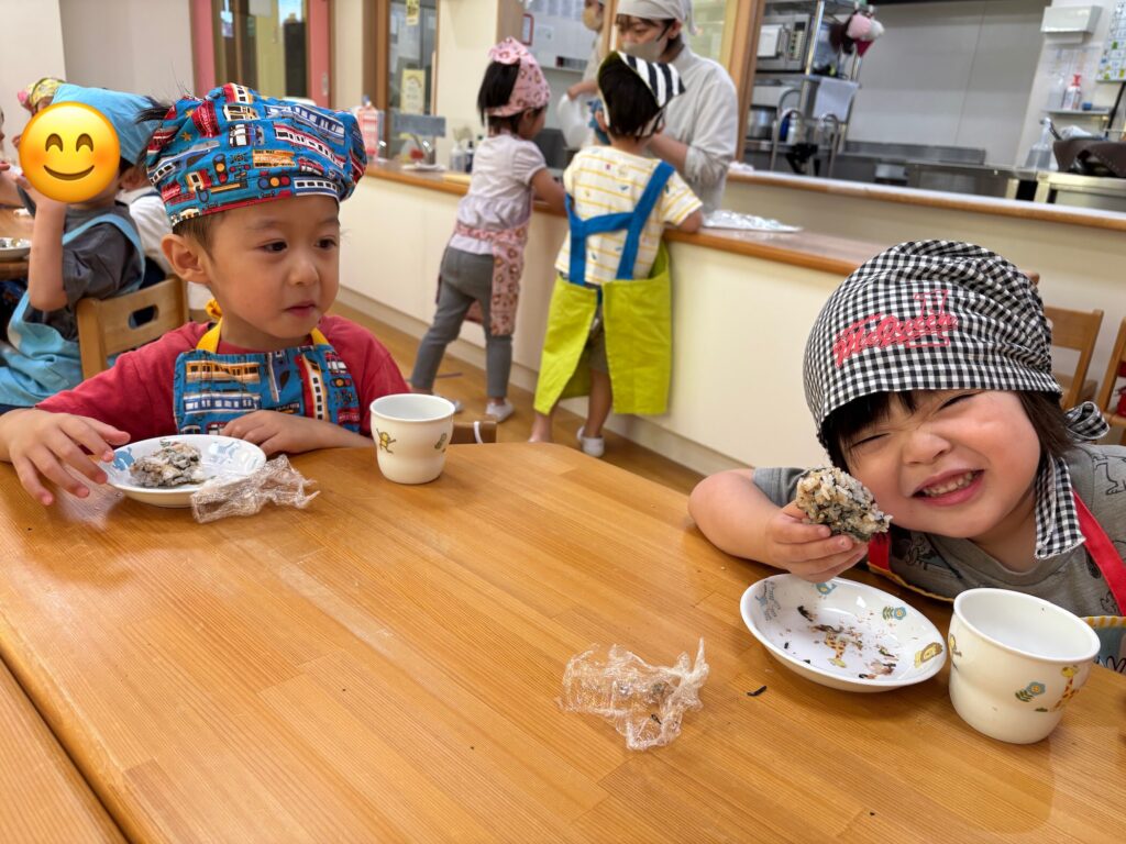 おにぎり クッキング 食育 3歳児 くじら保育園 天王寺園 202507-3