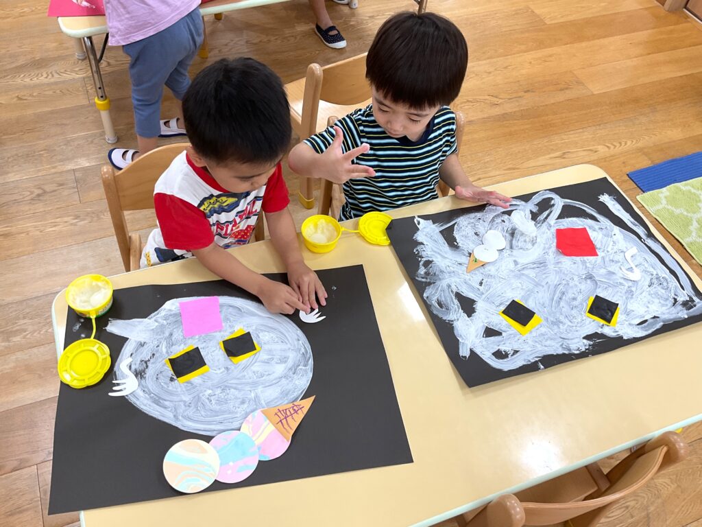 おばけ　絵本　発想力　製作　3歳児　年少　くじら保育園　大阪　保育園　天王寺園　202508-1