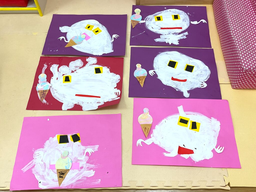 おばけ　絵本　発想力　製作　3歳児　年少　くじら保育園　大阪　保育園　天王寺園　202508-2