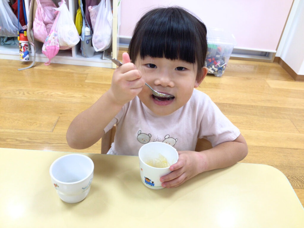 おやつ 給食 5歳児 年長 くじら保育園 天王寺 大阪 保育園 202509-1