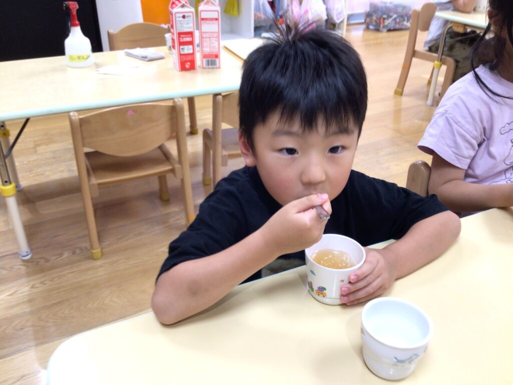 おやつ 給食 5歳児 年長 くじら保育園 天王寺 大阪 保育園 202509-2