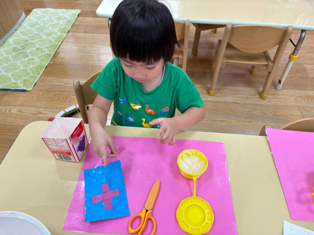 敬老の日 はがき コスモス くじら保育園 天王寺 大阪 保育園 202509-2