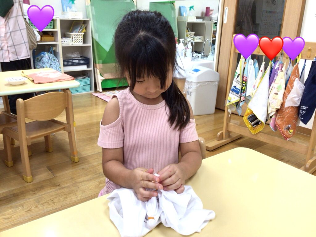 大阪 保育園 運動会 染めTシャツ くじら保育園 202510-2